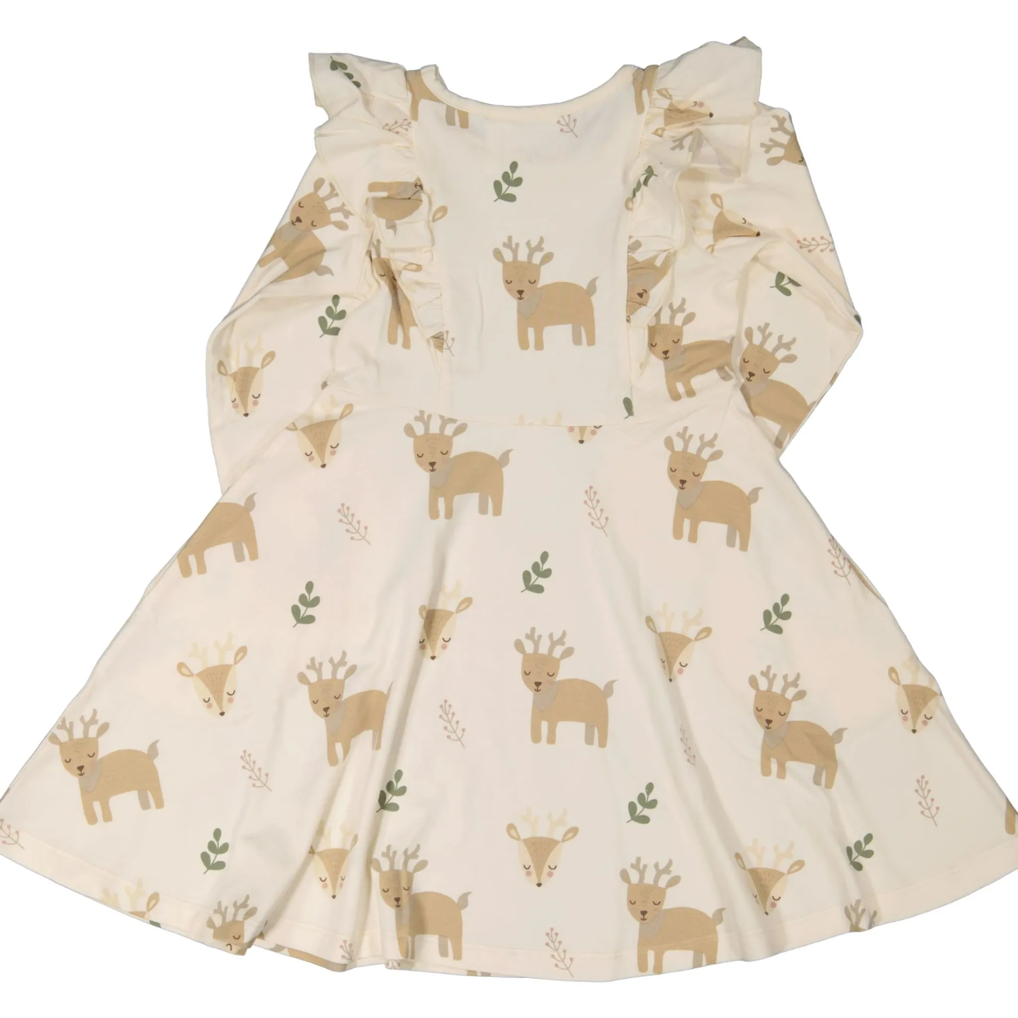 Barn Geggamoja Klänningar|Bambukläder<Snurrklänning Bambu Ren Beige