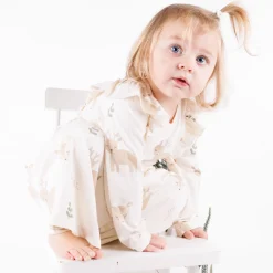 Barn Geggamoja Klänningar|Bambukläder<Snurrklänning Bambu Ren Beige