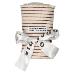 Barn Geggamoja Babyfiltar Och Snuttefiltar|Nyfödd<Snuttefilt i bomullsribb Vinröda ränder