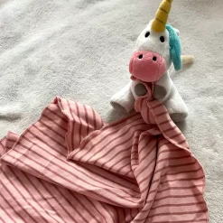 Barn Geggamoja Babyfiltar Och Snuttefiltar|Nyfödd<Snuttefilt Randig Unicorn