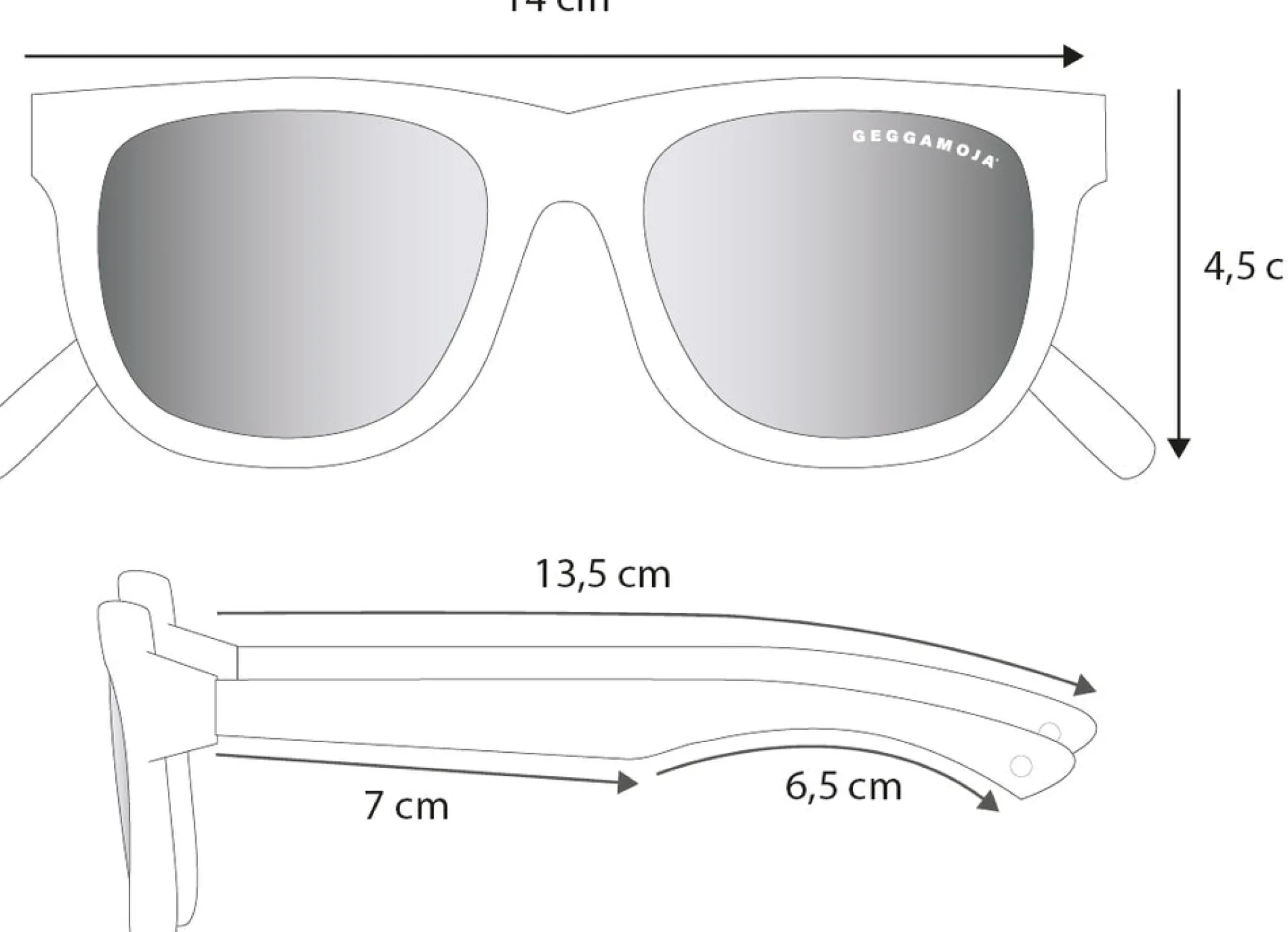 Geggamoja Solglasögon<Solglasögon Barn 6-11 år Svart