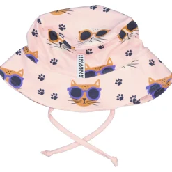 Barn Geggamoja Solhattar Och Kepsar|Bambukläder<Solhatt Bambu Cool Cats Rosa