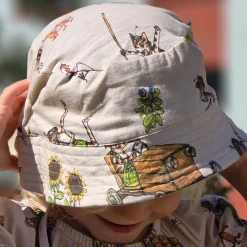 Barn Geggamoja Solhattar Och Kepsar<Solhatt Pettson och Findus Beige