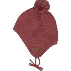 Barn Geggamoja Vintermössor|Hjälmössor<Stickad hjälmmössa Rose