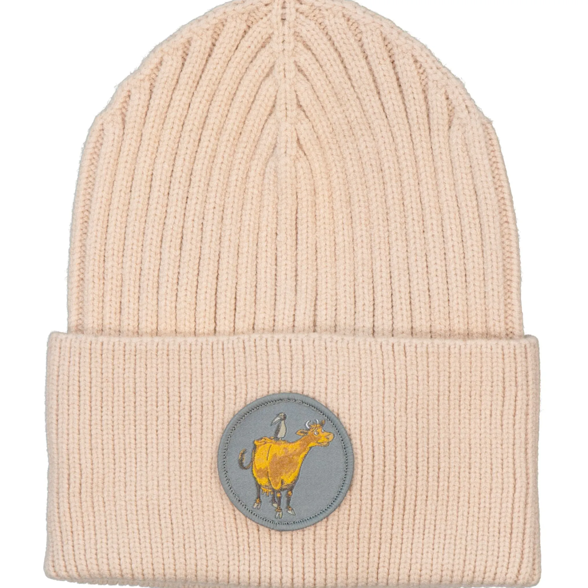 Barn Geggamoja Vintermössor<Stickad mössa Mamma Mu och Kråkan Beige