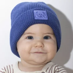Barn Geggamoja Vintermössor<Stickad mössa Blå Doddi