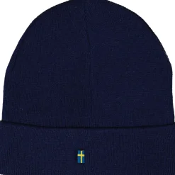 Barn Geggamoja Vintermössor<Stickad mössa Mörkblå