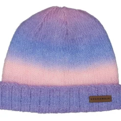 Barn Geggamoja Vintermössor<Stickad mössa Rainbow Purple