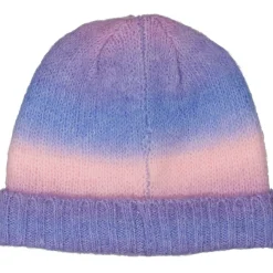 Barn Geggamoja Vintermössor<Stickad mössa Rainbow Purple