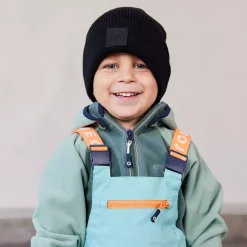 Barn Geggamoja Vintermössor<Stickad mössa Svart Doddi