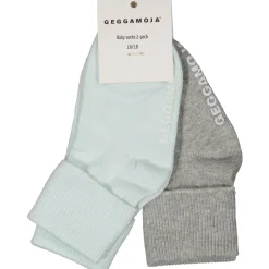 Barn Geggamoja Underkläder Och Strumpor|Nyfödd<Strumpor baby två-pack Grå/Grön