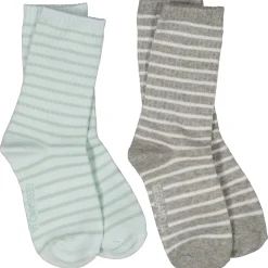 Barn Geggamoja Underkläder Och Strumpor<Strumpor två-pack Grå/Grön