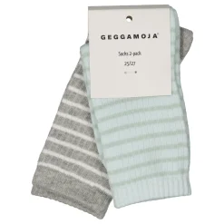 Barn Geggamoja Underkläder Och Strumpor<Strumpor två-pack Grå/Grön