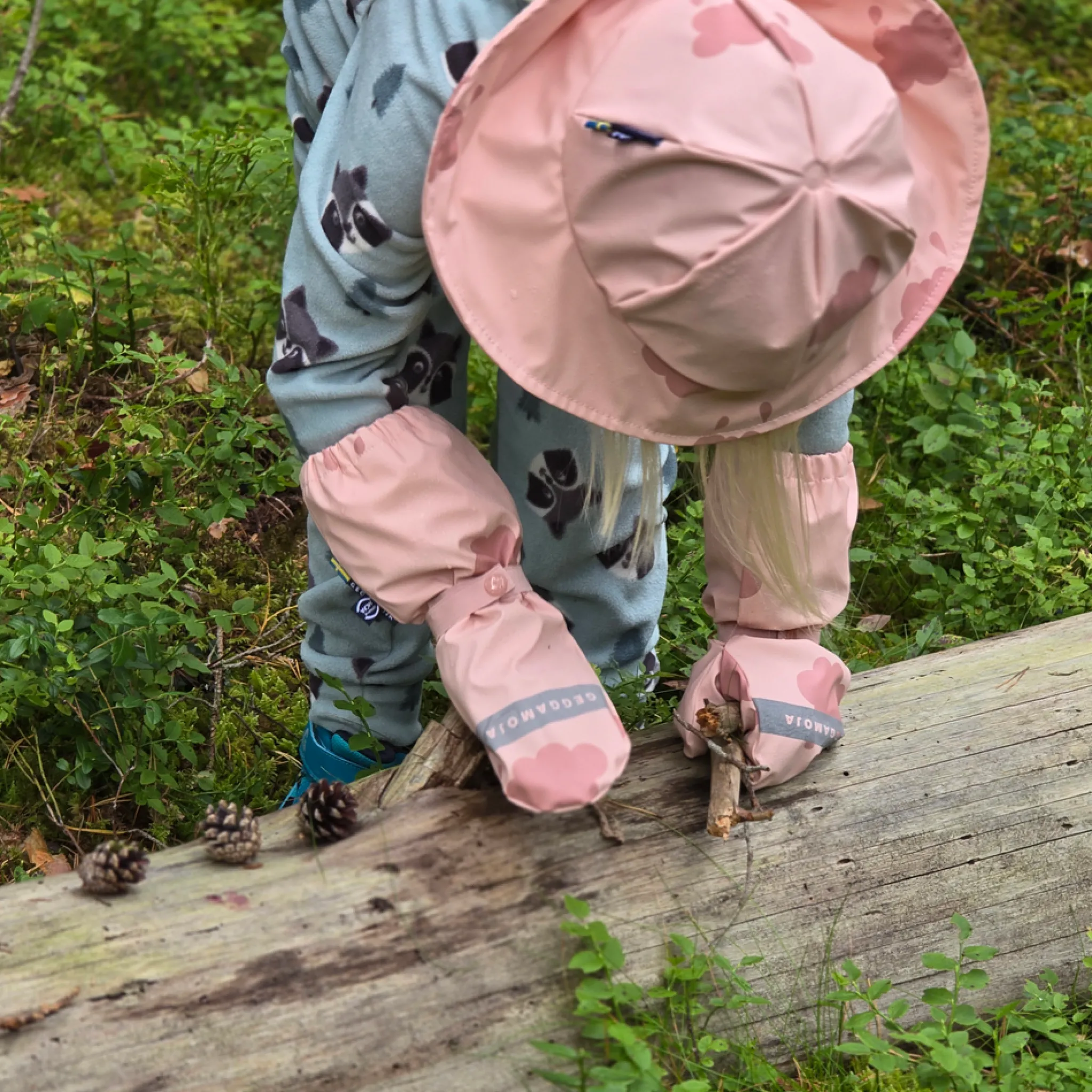 Barn Geggamoja Vintermössor|Solhattar Och Kepsar<Sydväst /Regnhatt fodrad Moln Rosa