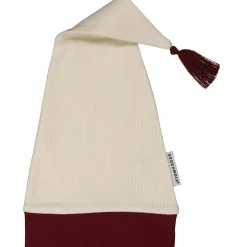 Barn Geggamoja Vintermössor<Tomteluva bomull Beige