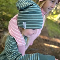 Barn Geggamoja Tunna Mössor<Topline Mössa Mossgrön/Grön