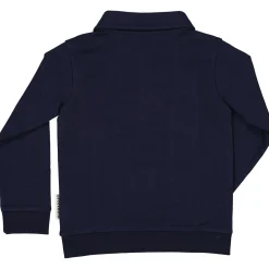 Barn Geggamoja Tröjor<Tröja med krage Marinblå
