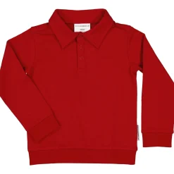 Barn Geggamoja Tröjor<Tröja med krage Mörkröd