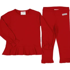 Barn Geggamoja Leggings Och Tights|Tröjor<Tröja med leggings Mörkröd