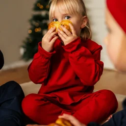 Barn Geggamoja Leggings Och Tights|Tröjor<Tröja med leggings Mörkröd