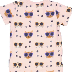 Barn Geggamoja T-Shirts|Bambukläder<T-shirt Bambu Cool Cats Rosa