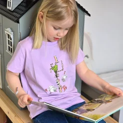 Barn Geggamoja T-Shirts<T-shirt Pettson och Findus Lila