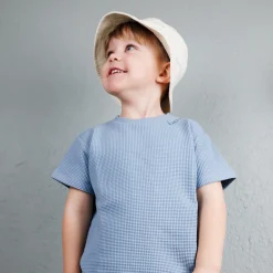 Barn Geggamoja T-Shirts<T-shirt Waffle Dusty Blue