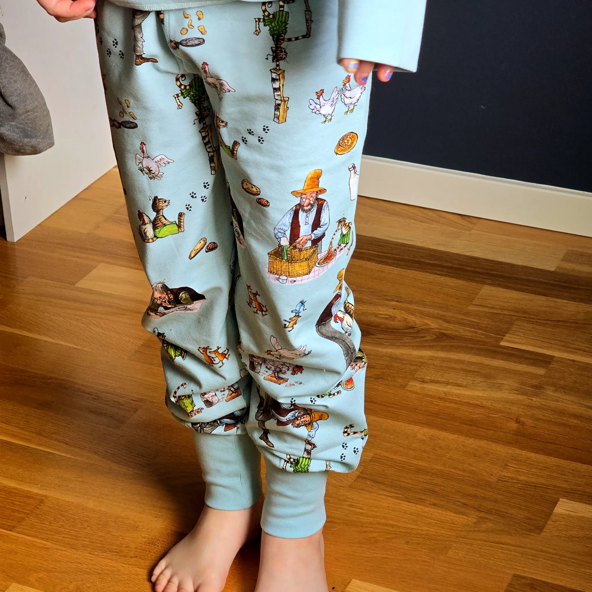 Barn Geggamoja Pyjamas Tvådelad<Tvådelad pyjamas Pettson och Findus Mint