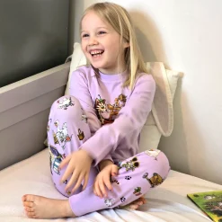 Barn Geggamoja Pyjamas Tvådelad<Tvådelad pyjamas Pettson och Findus Lila