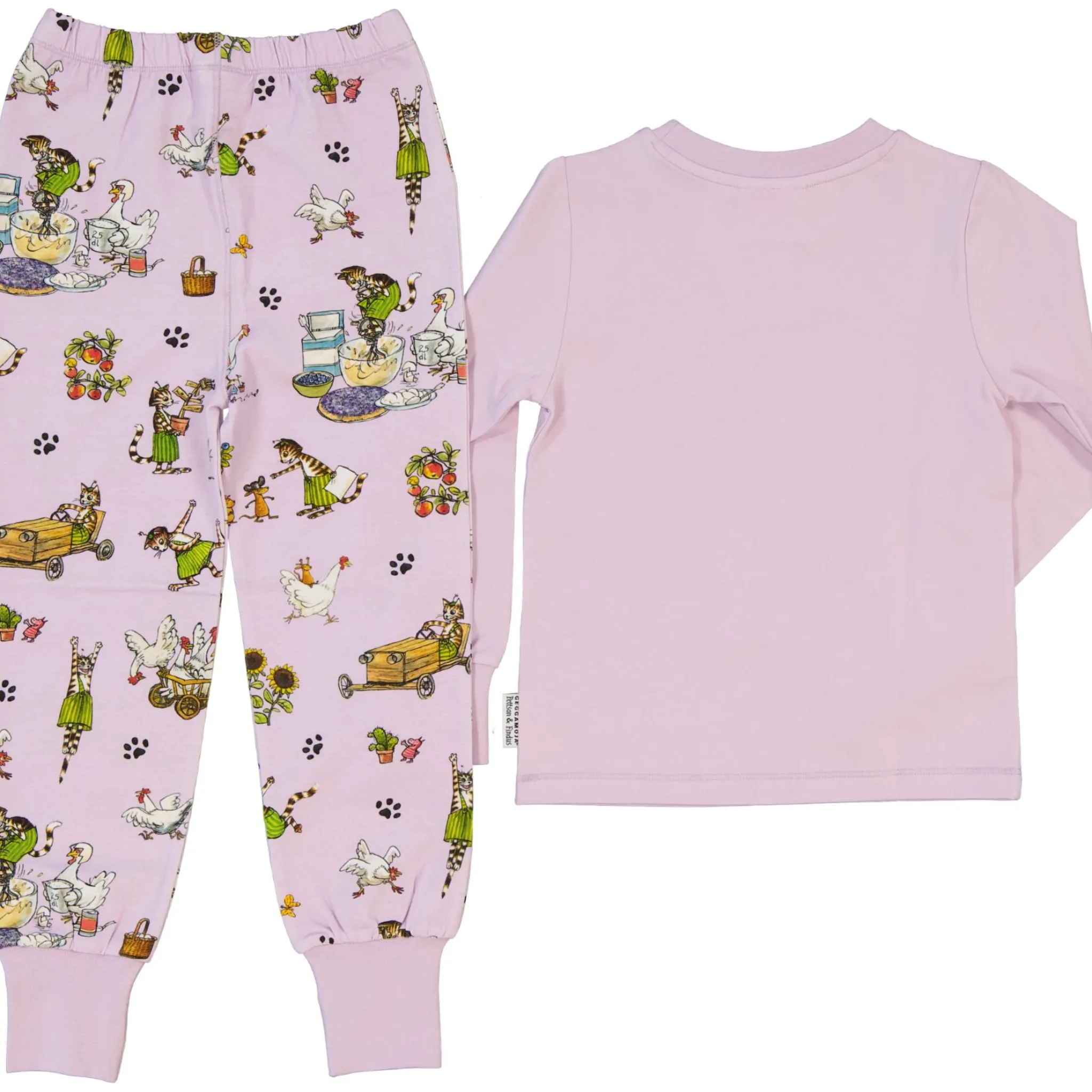 Barn Geggamoja Pyjamas Tvådelad<Tvådelad pyjamas Pettson och Findus Lila