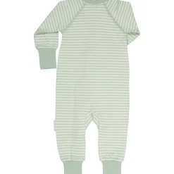 Barn Geggamoja Pyjamas Heldräkt|Bambukläder<Tvåvägs-zip Pyjamas Bambu Classic Ljusgrön/Grön