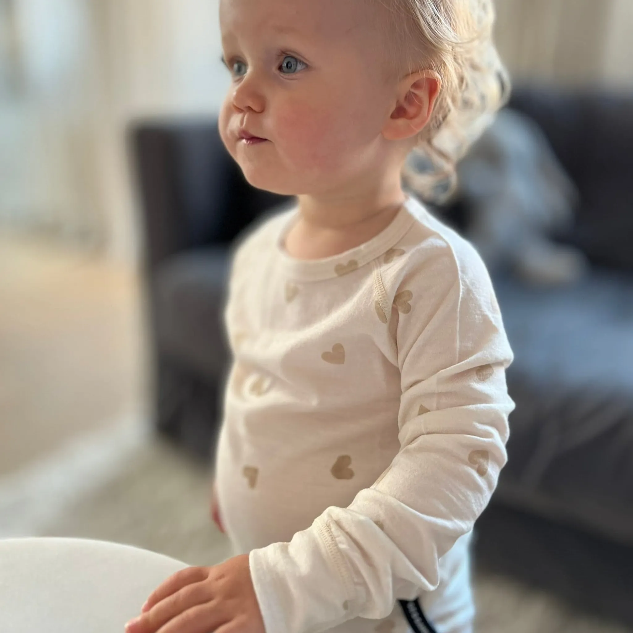 Barn Geggamoja Ull Och Underställ<Underställströja Merinoull Hjärtan