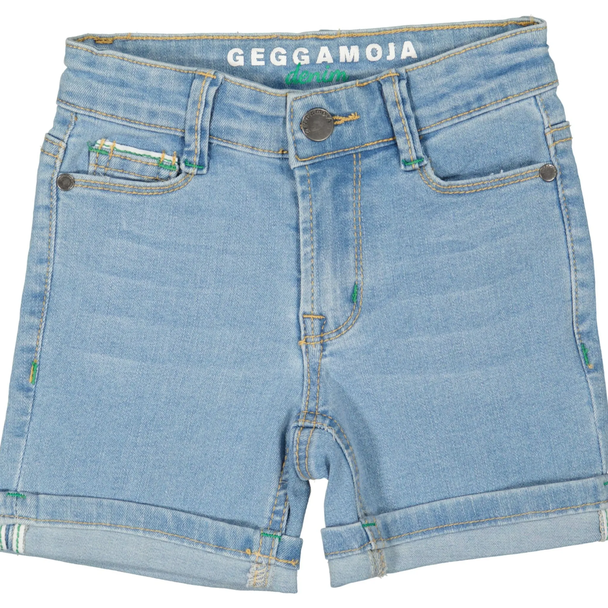 Barn Geggamoja Shorts<Unisex 5-pocket Jeansshorts Ljusblå