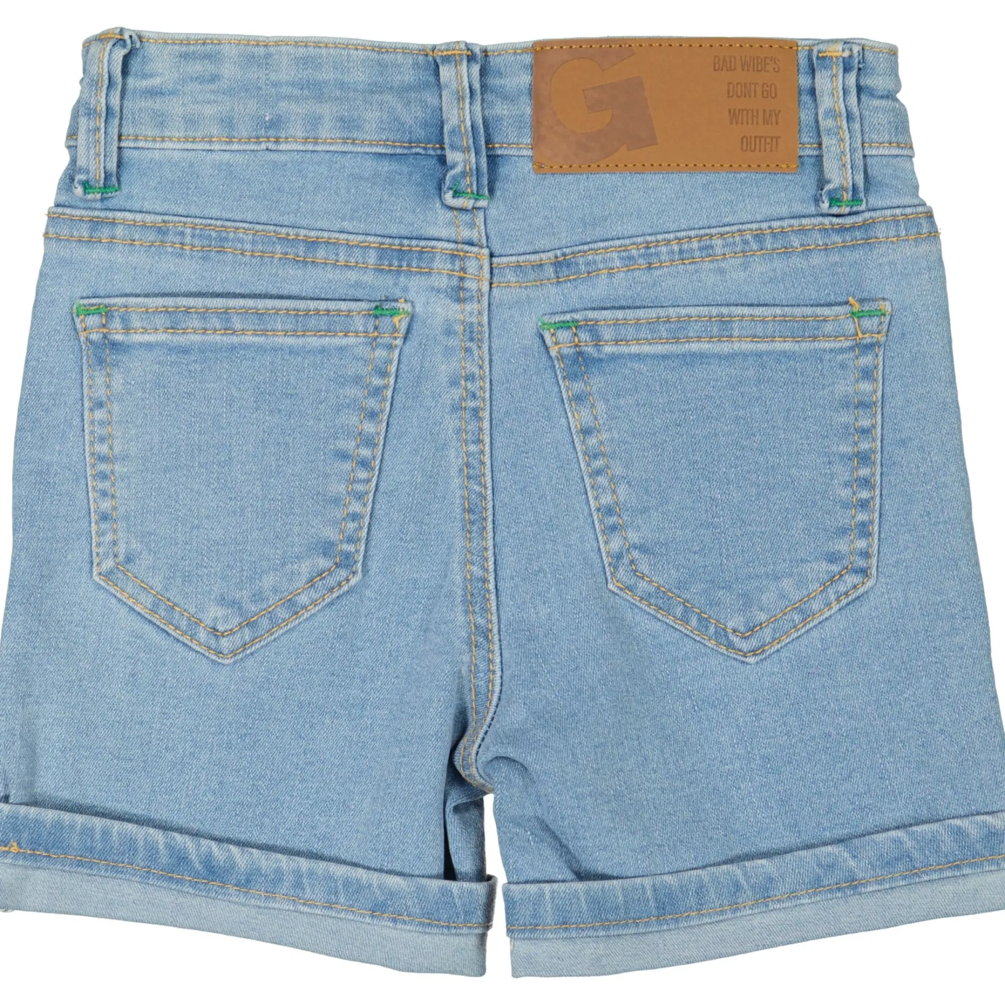 Barn Geggamoja Shorts<Unisex 5-pocket Jeansshorts Ljusblå