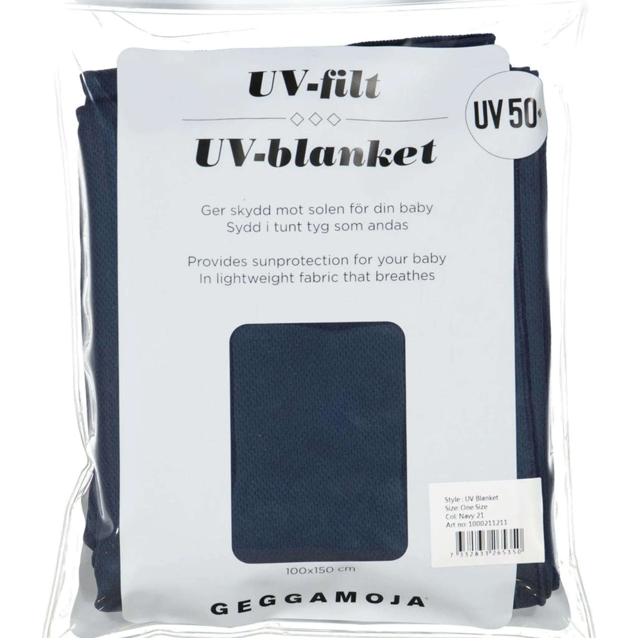 Barn Geggamoja Uv-Filtar Och Gardiner|Babyfiltar Och Snuttefiltar<UV Filt 50+ Marinblå