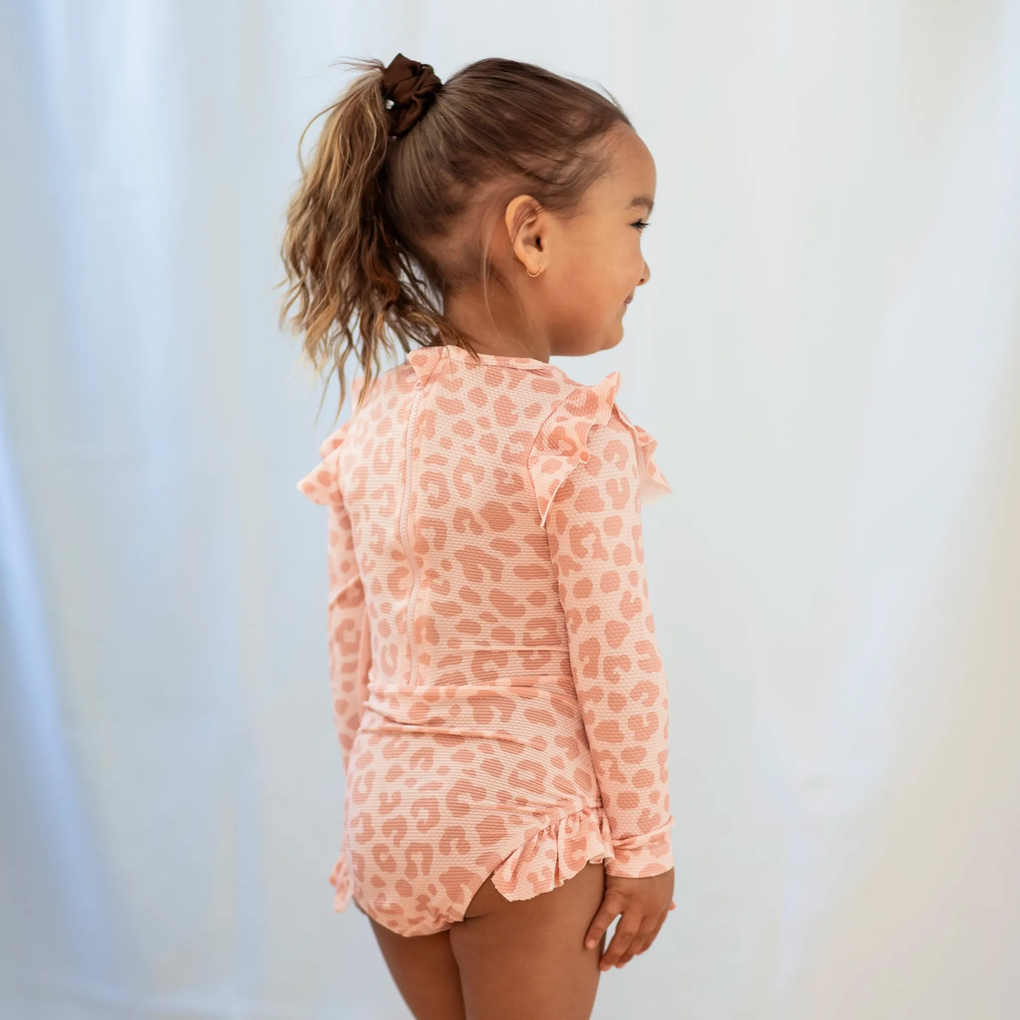 Barn Geggamoja Uv-Badkläder<UV-baddräkt lång arm Leo Rosa