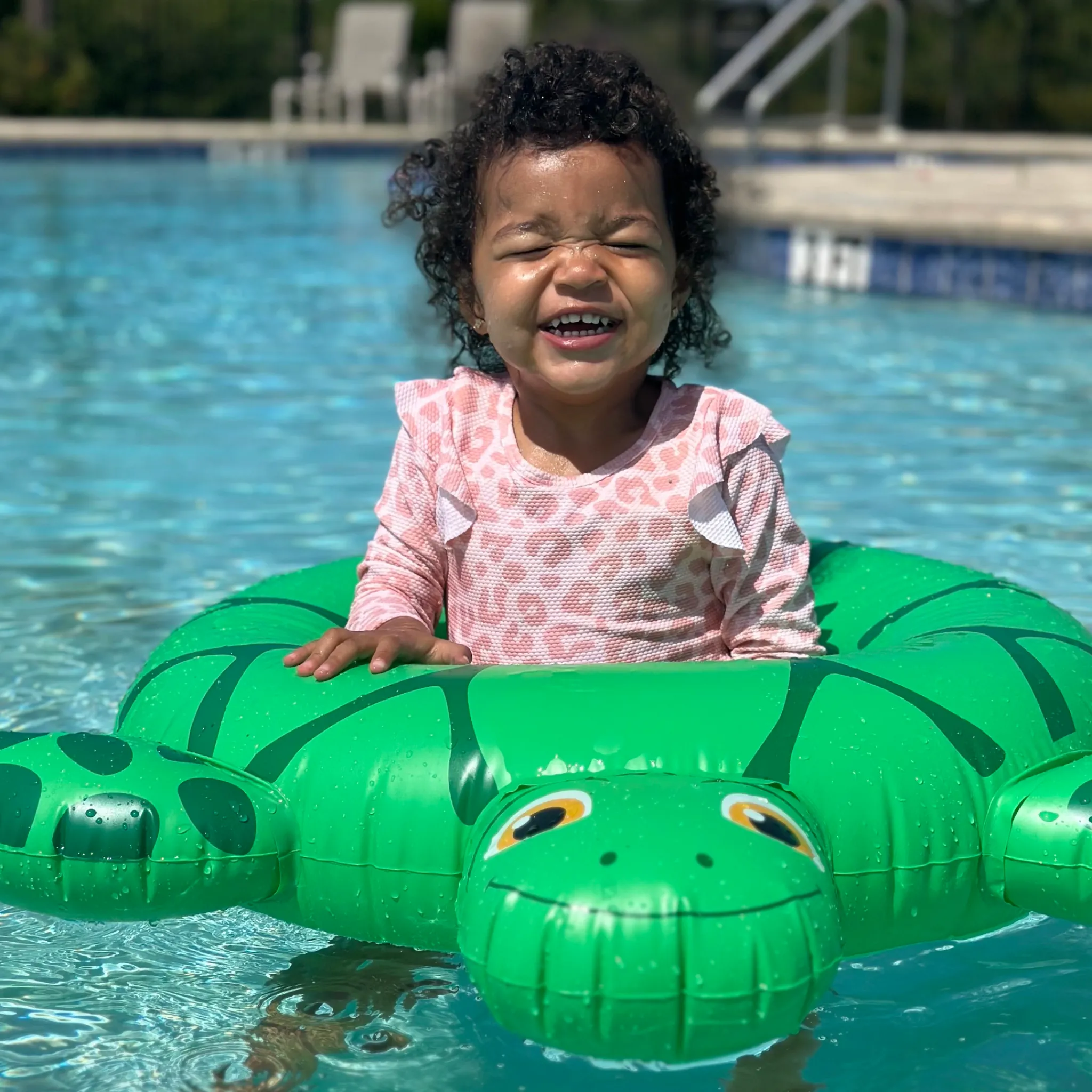 Barn Geggamoja Uv-Badkläder<UV-baddräkt lång arm Leo Rosa