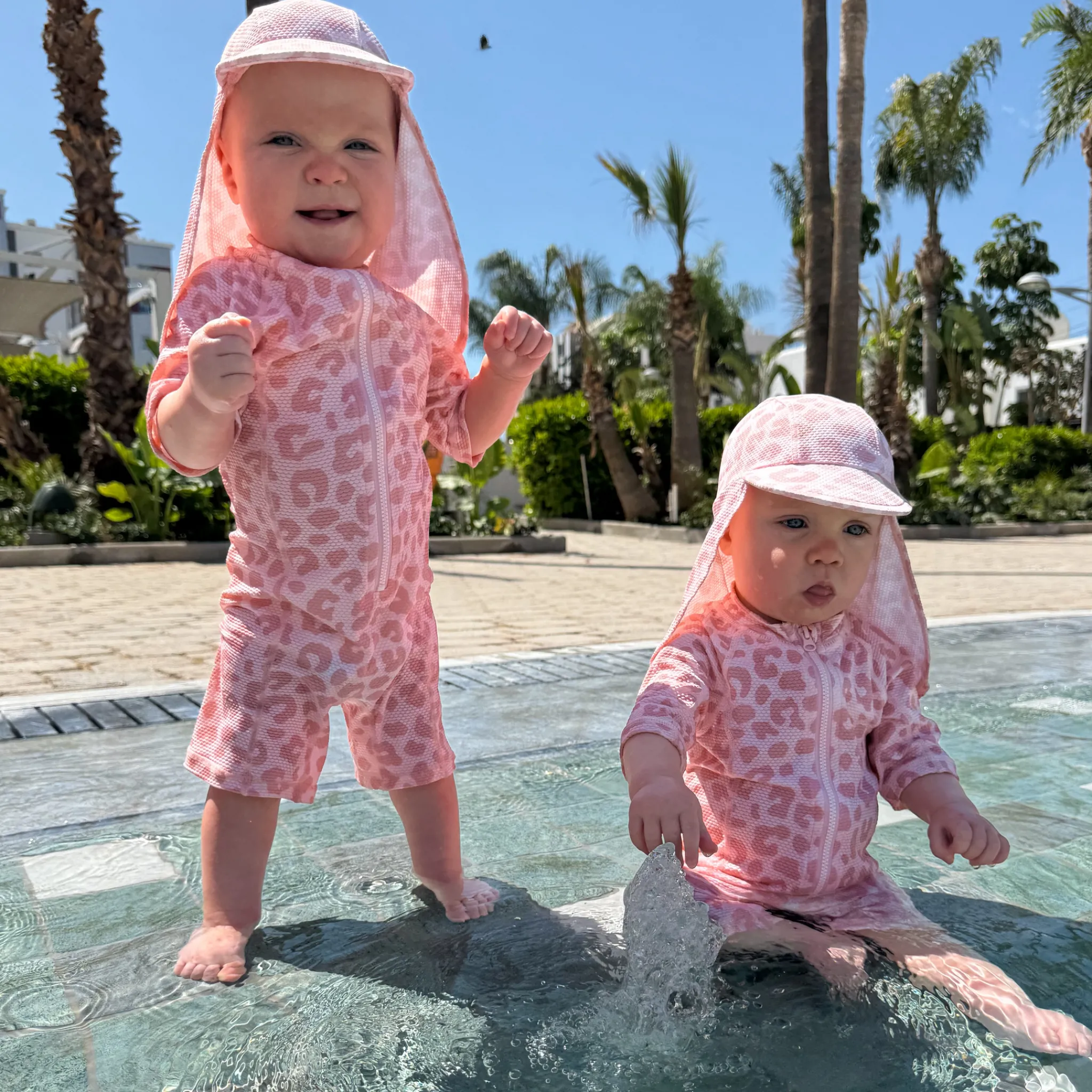 Barn Geggamoja Uv-Badkläder<UV-dräkt Leo Rosa