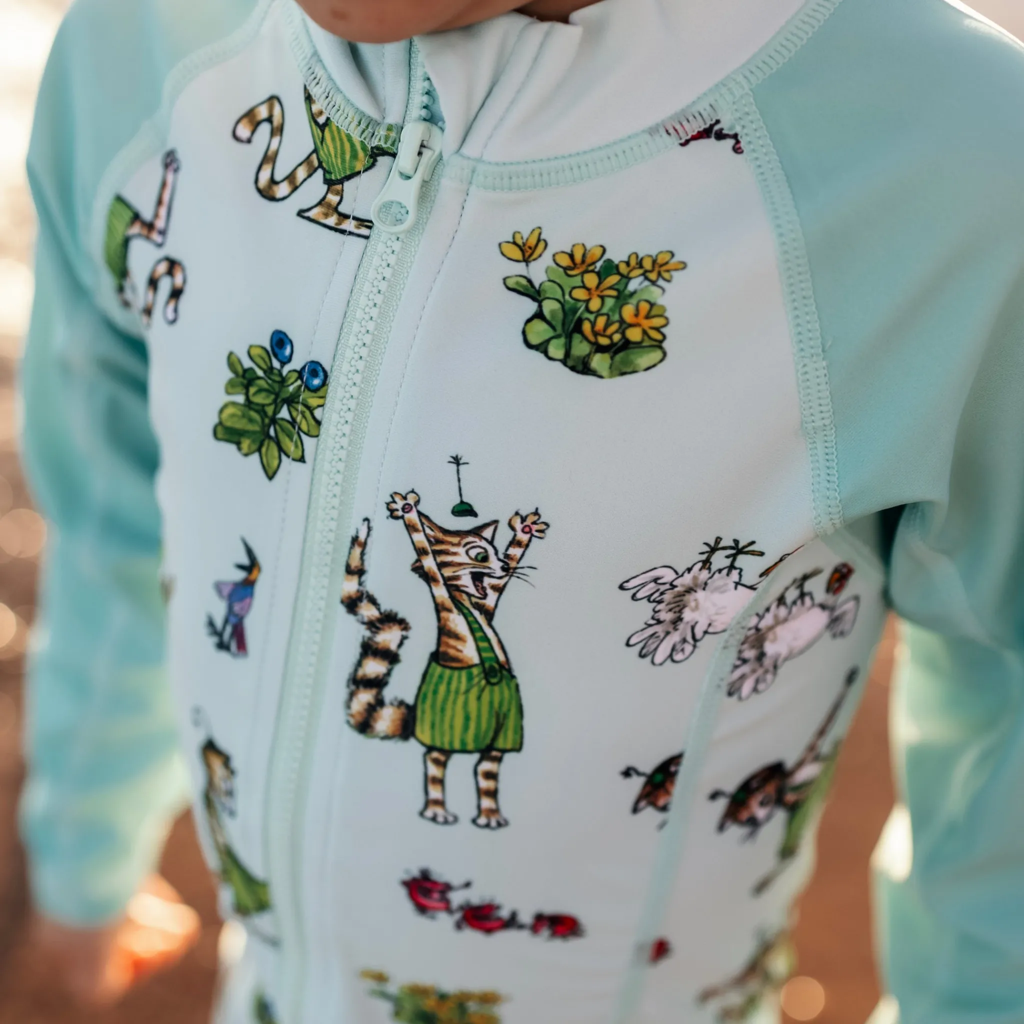 Barn Geggamoja Uv-Badkläder<UV-dräkt Pettson och Findus Mint