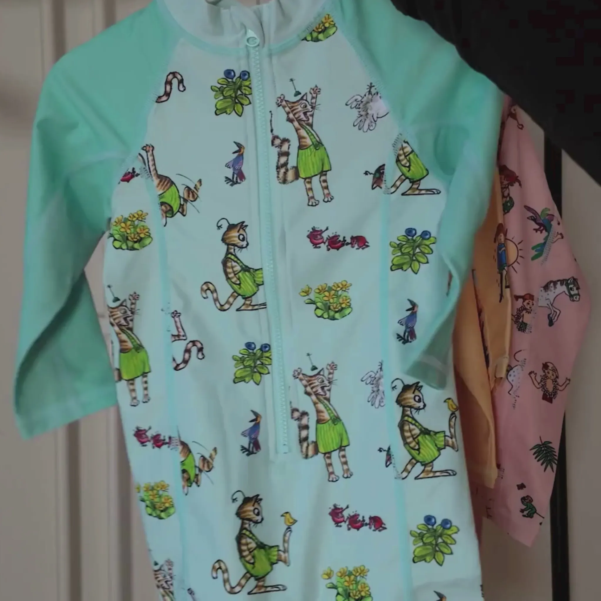 Barn Geggamoja Uv-Badkläder<UV-dräkt Pettson och Findus Mint