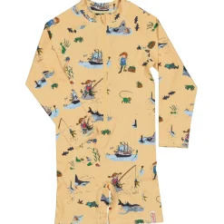 Barn Geggamoja Uv-Badkläder<UV-dräkt Pippi Långstrump Gul