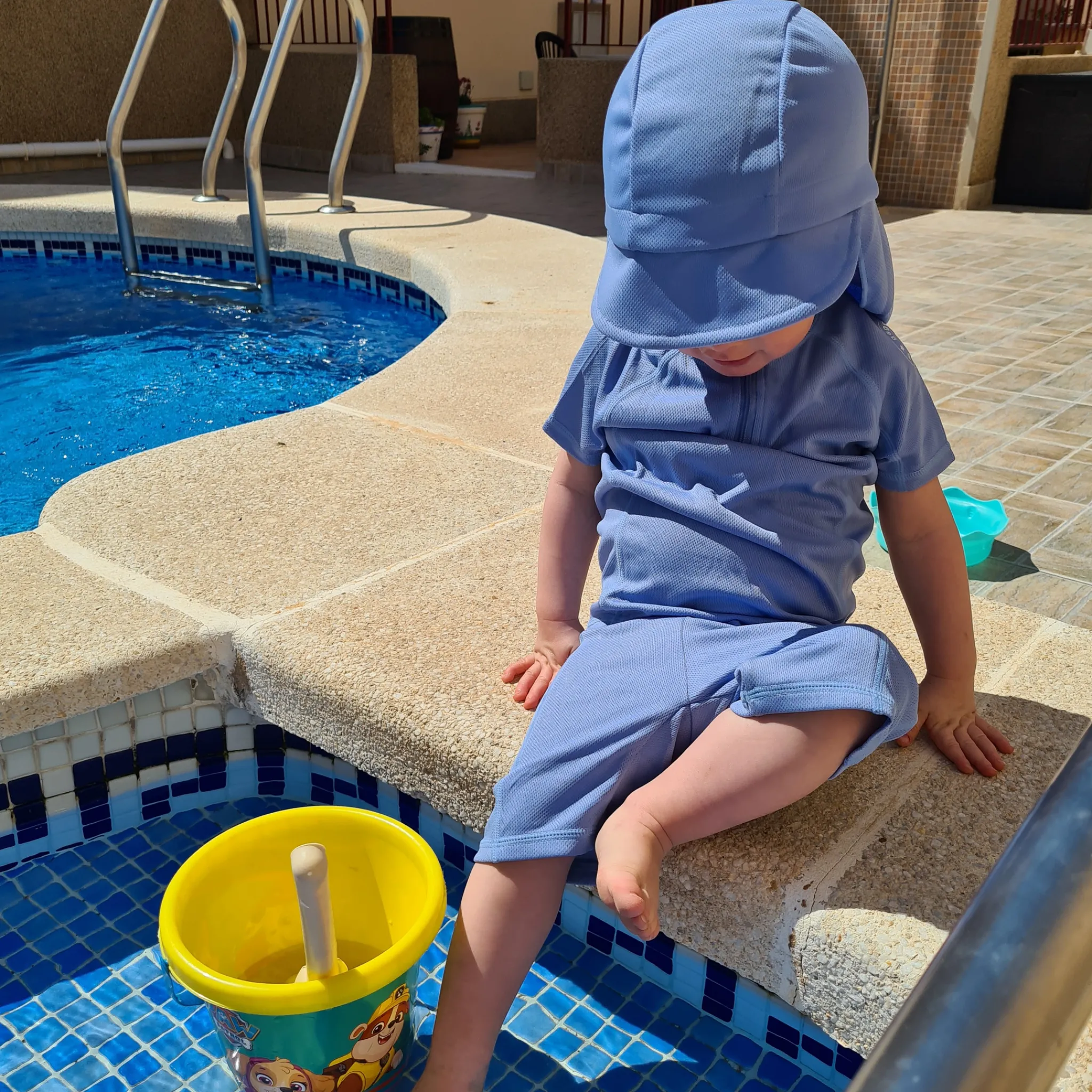 Barn Geggamoja Uv-Badkläder<UV-set Blå