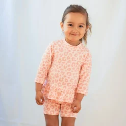 Barn Geggamoja Uv-Badkläder<UV-Set Leo Rosa