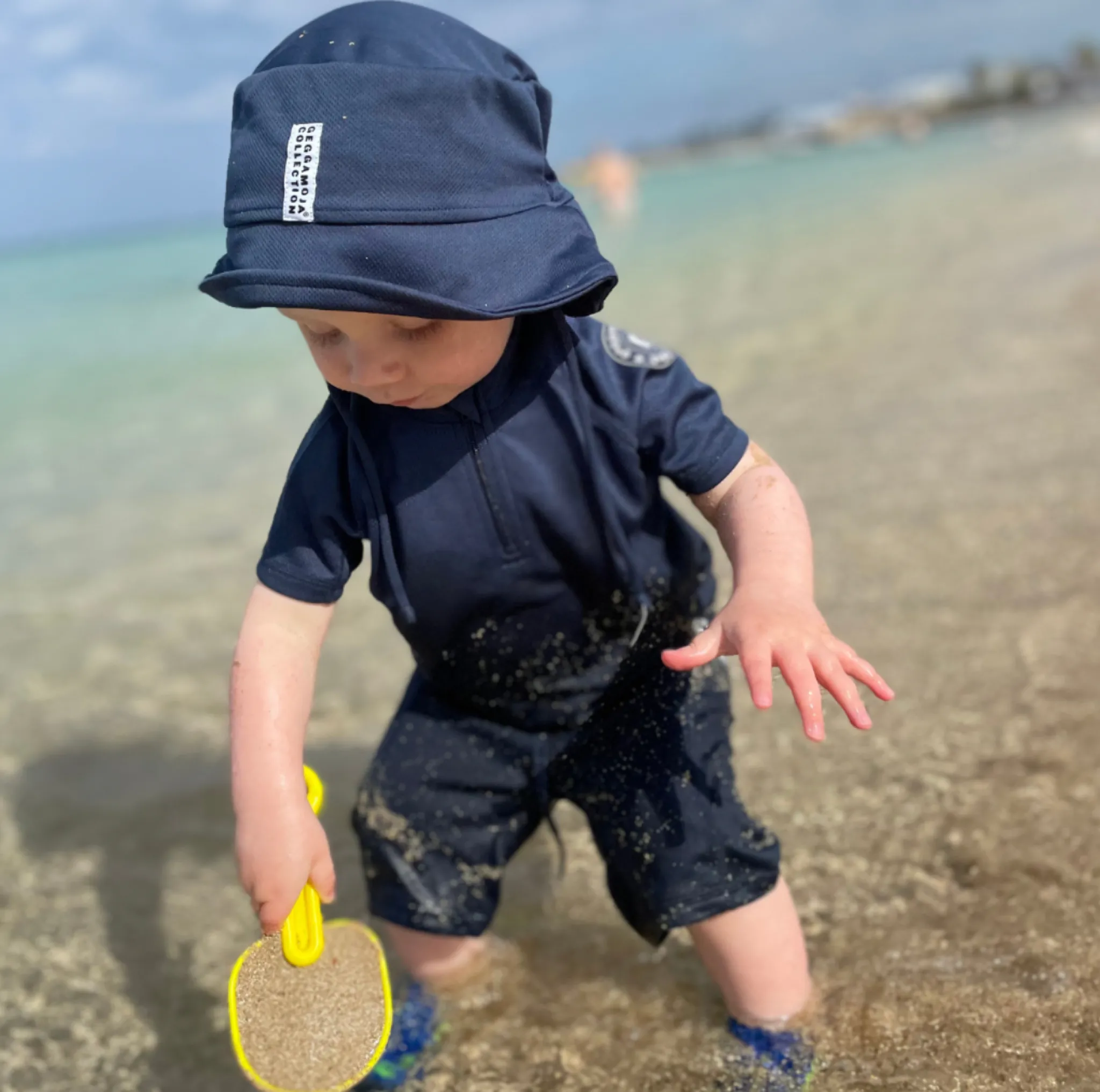 Barn Geggamoja Uv-Badkläder<UV-set Marinblå