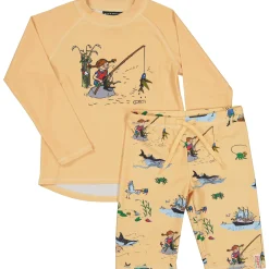 Barn Geggamoja Uv-Badkläder<UV-set Pippi Långstrump Gul