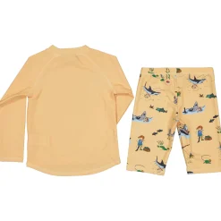 Barn Geggamoja Uv-Badkläder<UV-set Pippi Långstrump Gul