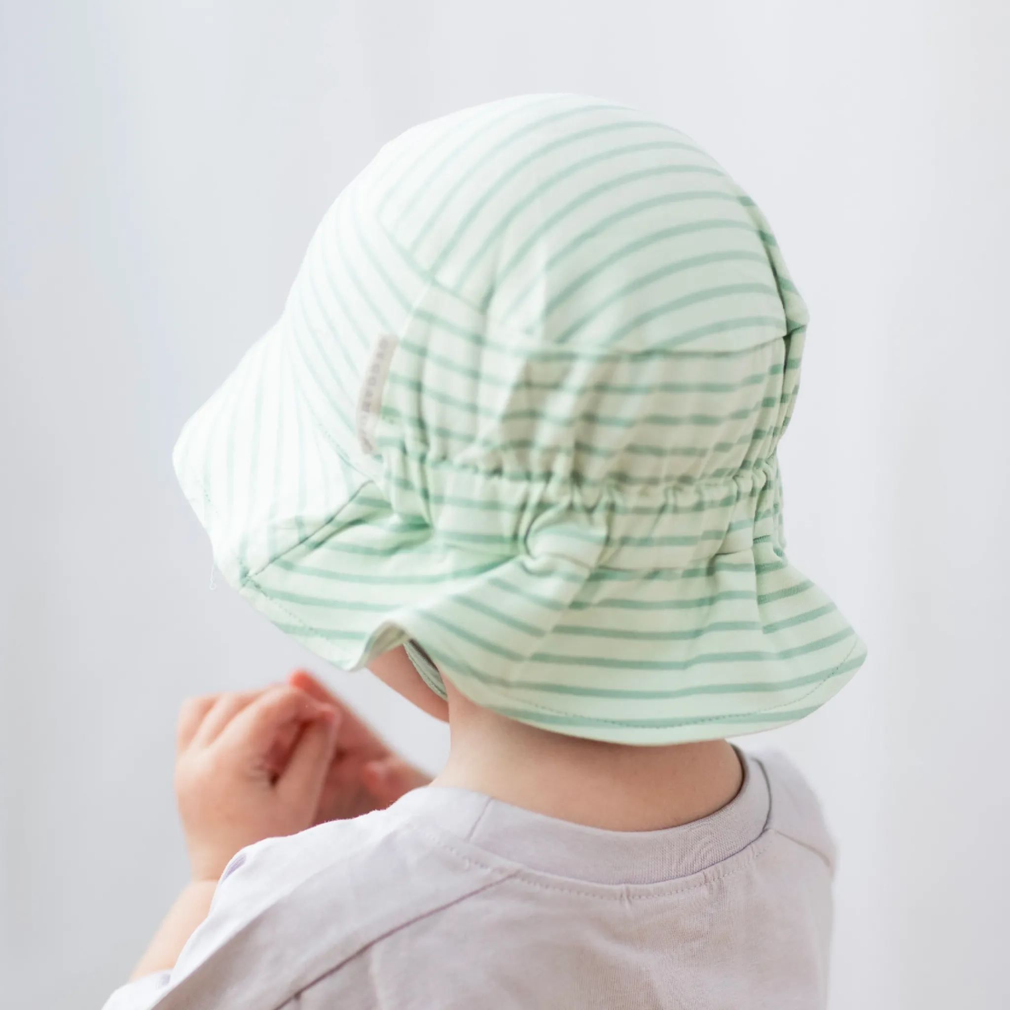 Barn Geggamoja Solhattar Och Kepsar|Bambukläder<UV-solhatt Bambu Classic Ljusgrön/Grön