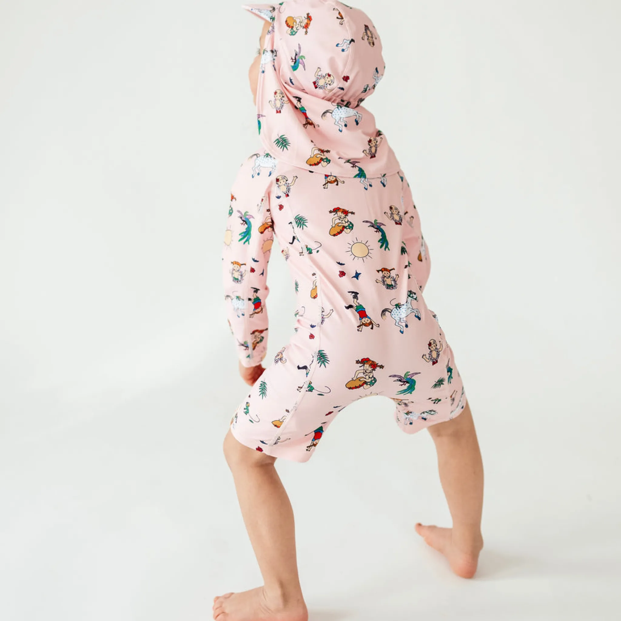 Barn Geggamoja Solhattar Och Kepsar|Uv-Badkläder<UV-Solkeps Pippi Långstrump Rosa