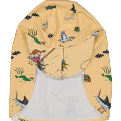 Barn Geggamoja Solhattar Och Kepsar|Uv-Badkläder<UV-Solkeps Pippi Långstrump Gul