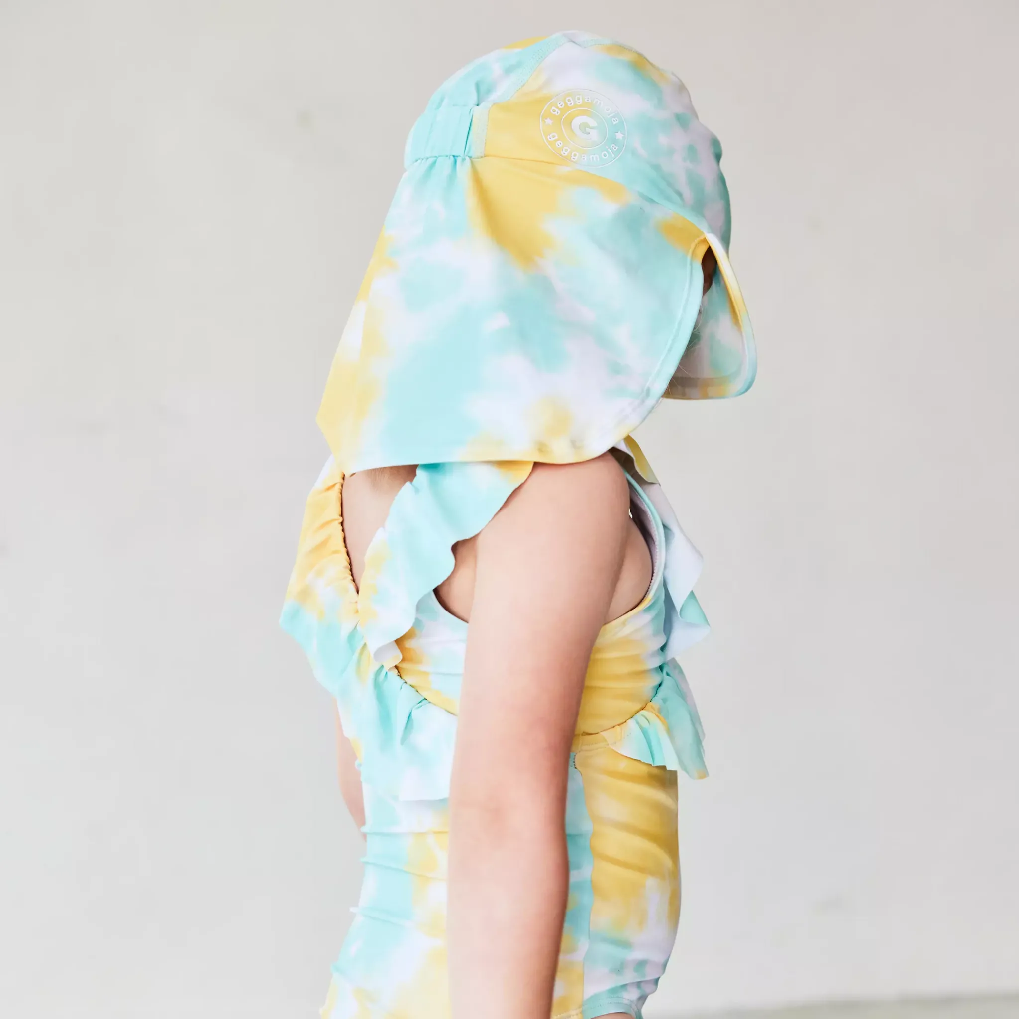 Barn Geggamoja Solhattar Och Kepsar<UV-Solkeps Tie Dye Gul